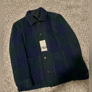 NWT ZARA Wool Blend Top Coat. Men’s Medium
